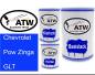 Preview: Chevrolet, Pow Zinga, GLT: 500ml Lackdose + 500ml Klarlack + 250ml Härter - Set, von ATW Autoteile West.